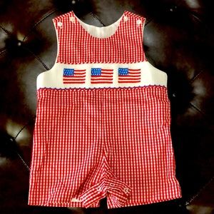 Smocked American Flag Jon Jon